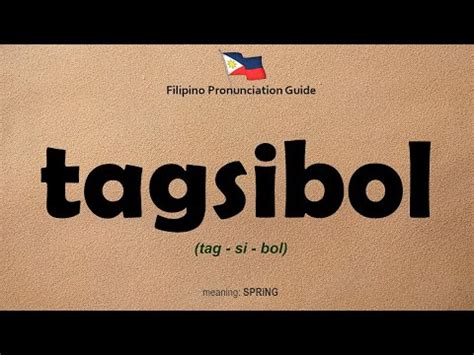 Meaning of tagsibol in tagalog